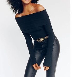 FREE PEOPLE Snow Bunny Off Shoulder Sweater